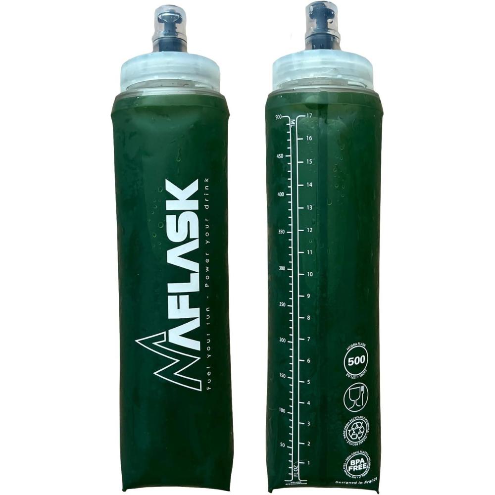 image:imageGourdes Souples 500 ml Lot de 2 Soft Flasks Diamtre 42 mm Sans BPA UltraLgres Valve AntiFuite Bouteilles dEau Sport pour Running Trail Randonne ampamp Vlo VERTEVert