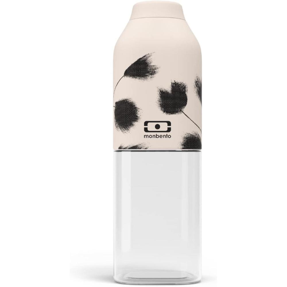image:imagemonbento Bouteille dEau MB Positive M Natural 500ml Gourde Hermtique Idale pour Bureau Sport PiqueNique Sans Bpa Zro Dchet VertGraphic Plume