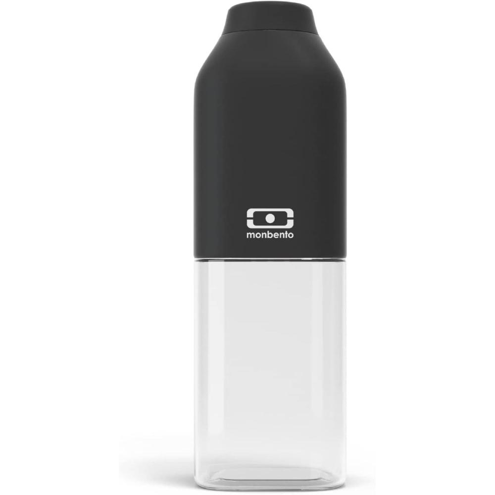 image:imagemonbento Bouteille dEau MB Positive M Natural 500ml Gourde Hermtique Idale pour Bureau Sport PiqueNique Sans Bpa Zro Dchet VertNoir Onyx