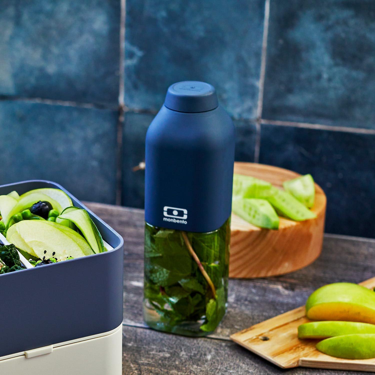 image:imagemonbento Bouteille dEau MB Positive M Natural 500ml Gourde Hermtique Idale pour Bureau Sport PiqueNique Sans Bpa Zro Dchet VertBleu Infinity