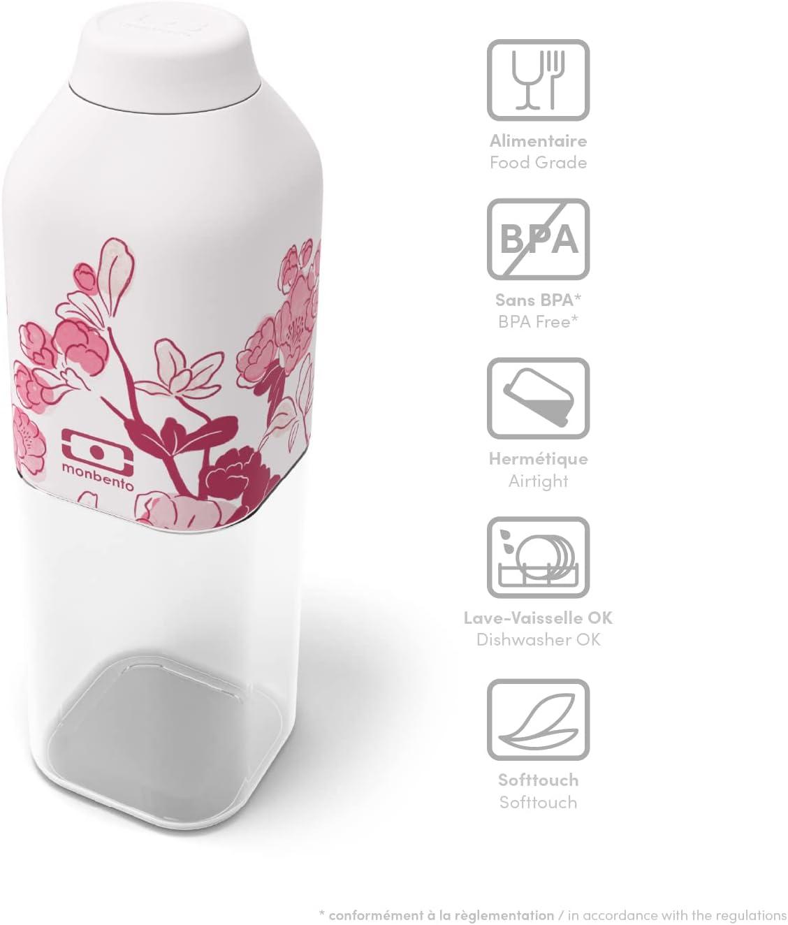 image:imagemonbento Bouteille dEau MB Positive M Natural 500ml Gourde Hermtique Idale pour Bureau Sport PiqueNique Sans Bpa Zro Dchet VertGraphic Magnolia