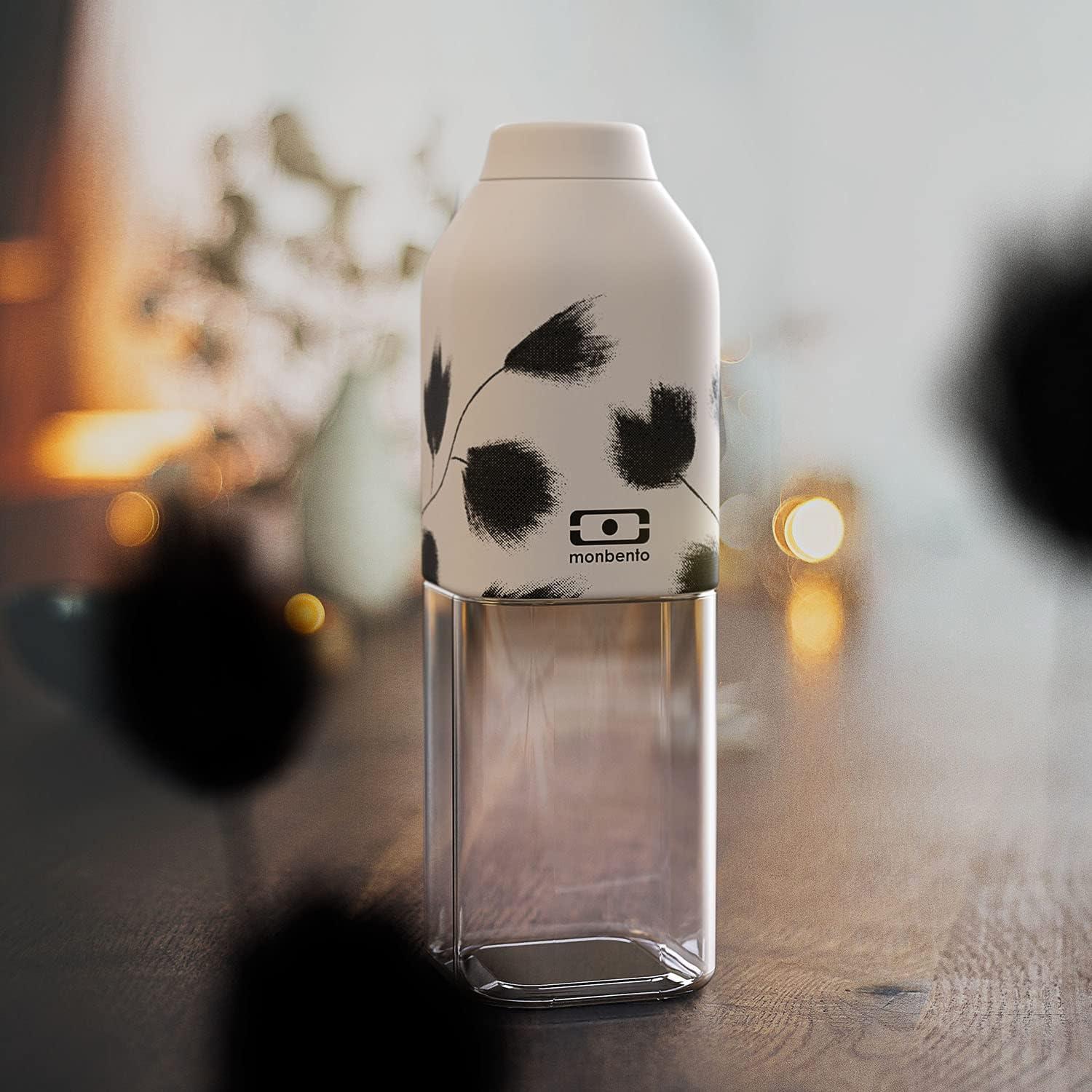 image:imagemonbento Bouteille dEau MB Positive M Natural 500ml Gourde Hermtique Idale pour Bureau Sport PiqueNique Sans Bpa Zro Dchet VertGraphic Plume