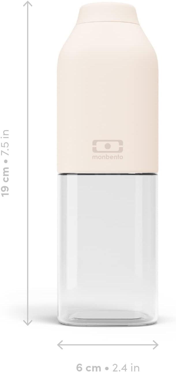 image:imagemonbento Bouteille dEau MB Positive M Natural 500ml Gourde Hermtique Idale pour Bureau Sport PiqueNique Sans Bpa Zro Dchet VertNatural Cream