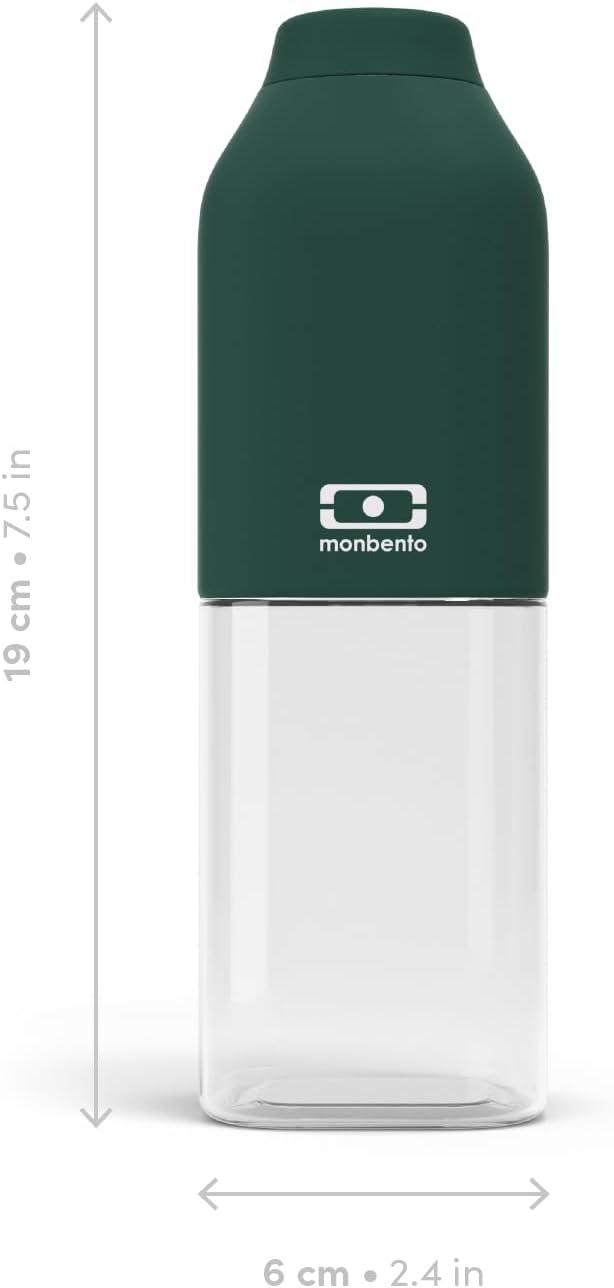 image:imagemonbento Bouteille dEau MB Positive M Natural 500ml Gourde Hermtique Idale pour Bureau Sport PiqueNique Sans Bpa Zro Dchet VertVert Dark