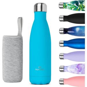 Bouteille Isotherme 500ml en Acier Inox – Garde 24h Froid & 12h Chaud – Gourde Double Paroi Sans BPA Étanche Réutilisable pour Voyage, Randonnée, École, Sport, Fitness & Usage Quotidien(Sarcelle)