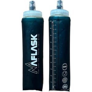 Gourdes Souples 500 ml – Lot de 2 Soft Flasks Diamètre 42 mm Sans BPA, Ultra-Légères, Valve Anti-Fuite, Bouteilles d’Eau Sport pour Running, Trail, Randonnée & Vélo (VERTE)(Bleu Marine)