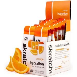 SKRATCH LABS Sport Hydration Drink Mix | Poudre de glucides et d&rsquo;électrolytes | 20x22g | Orange | Endurance, entraînement, compétition |Sans gluten, Vegan, Keto
