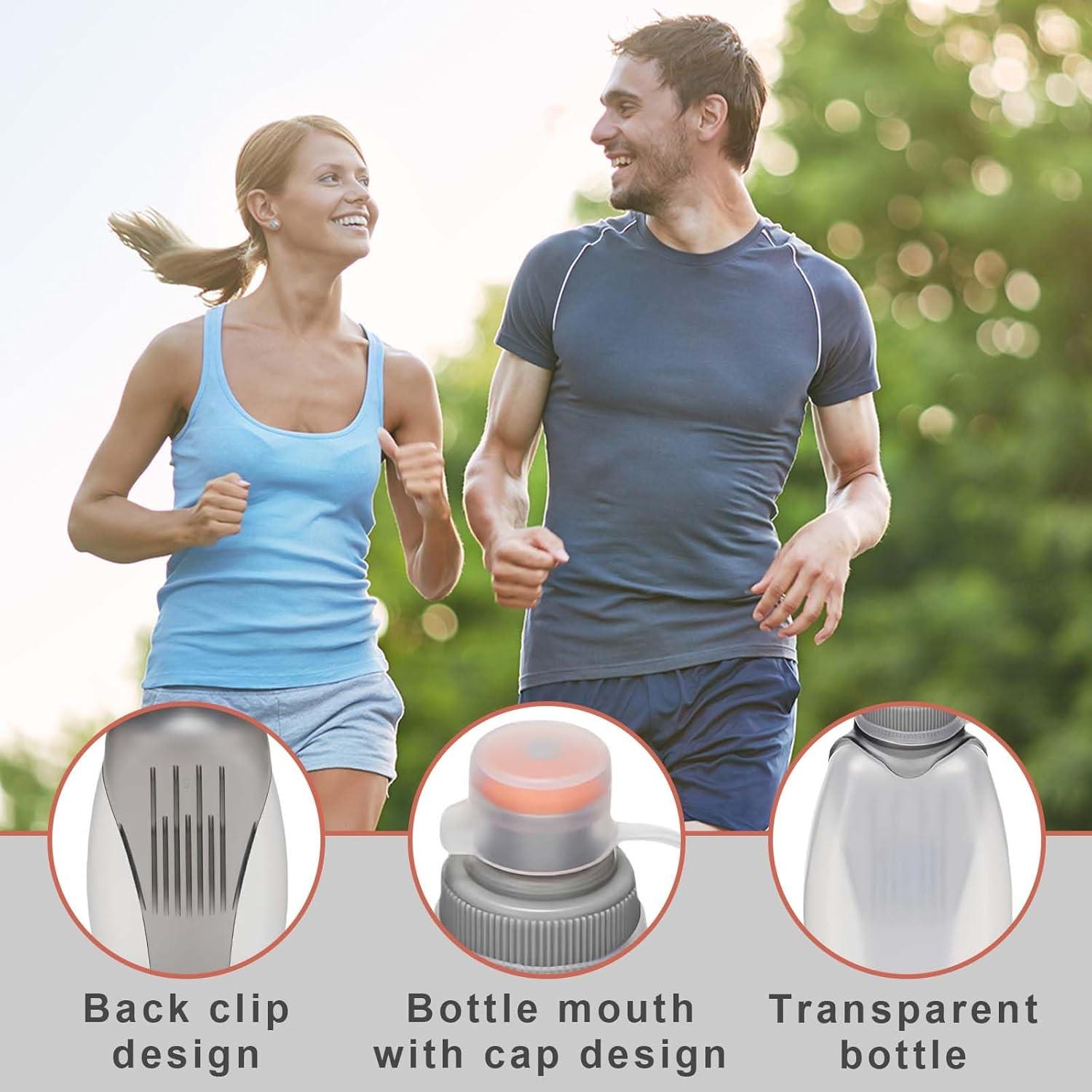 image:image2 pices Gourde de sport portable250 mlBouteille deau pour les sports de plein airpour le jogging la gourde pour boire antifuite avec clip arrire pour la course en plein air et autres