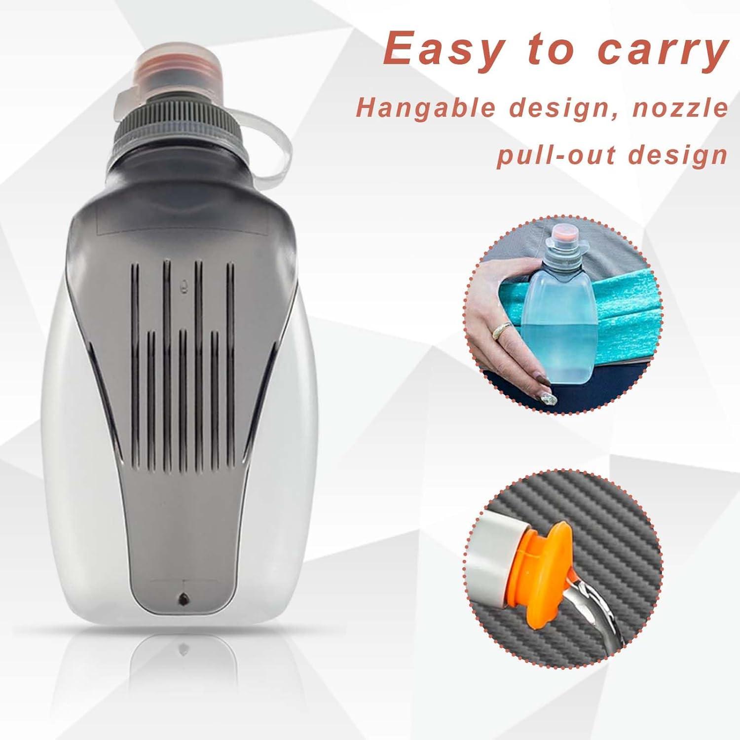 image:image2 pices Gourde de sport portable250 mlBouteille deau pour les sports de plein airpour le jogging la gourde pour boire antifuite avec clip arrire pour la course en plein air et autres