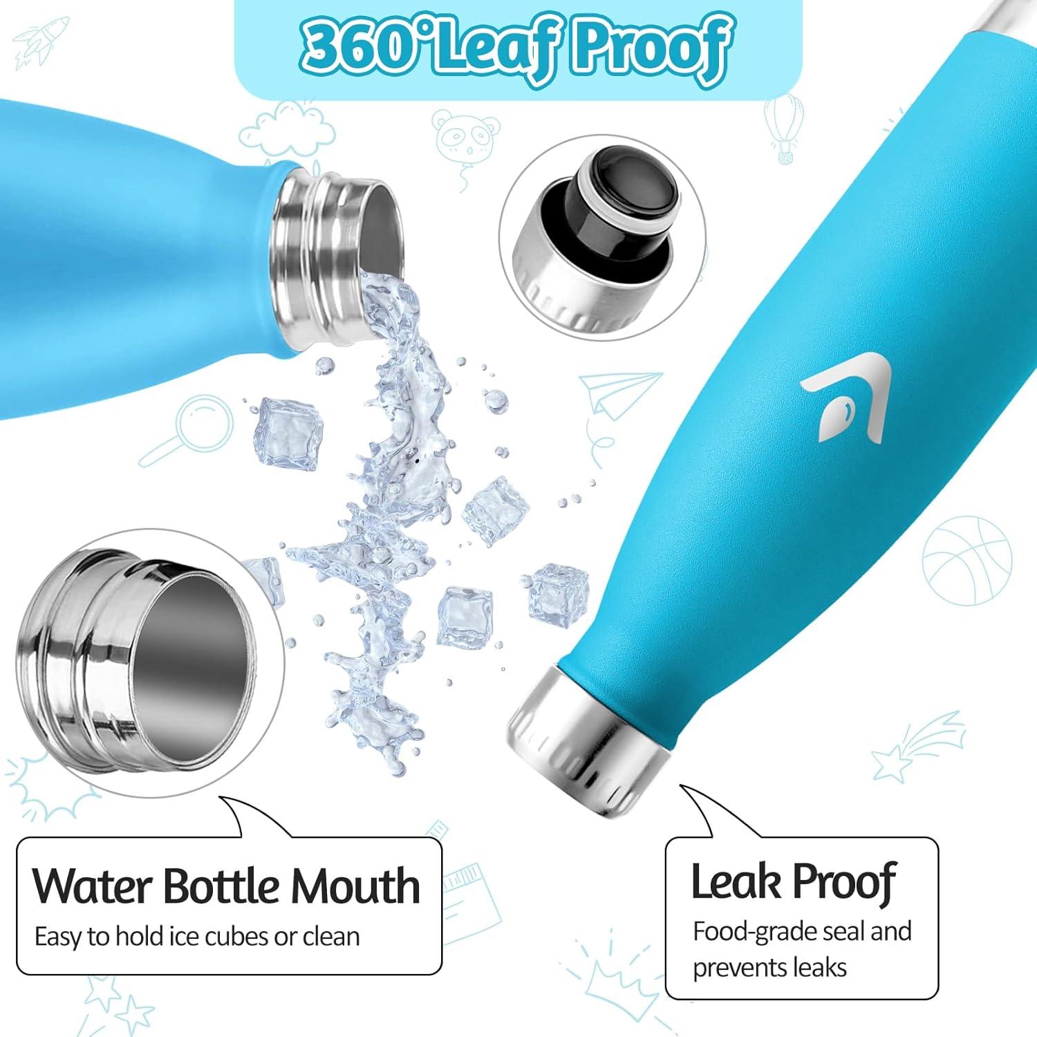 image:imageMotswedi Gourde Isotherme 500ml Gourde Inox Enfant 24h Froid ampamp 12h Chaud Thermos Isotherme sans BPA Rutilisable Bouteille deau pour Randonne Sport Fitness Gym Bleu CielBleu Ciel