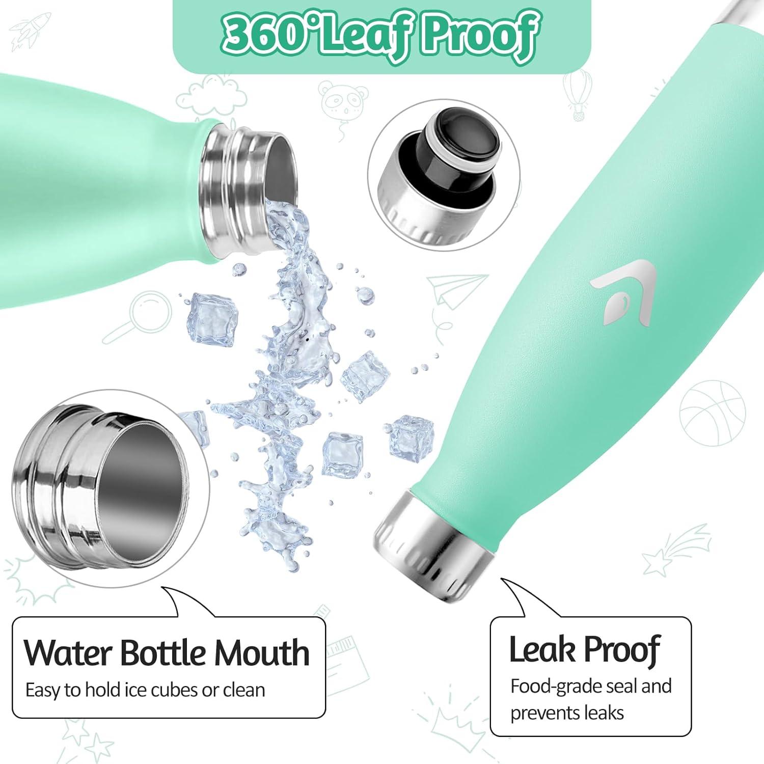 image:imageMotswedi Gourde Isotherme 500ml Gourde Inox Enfant 24h Froid ampamp 12h Chaud Thermos Isotherme sans BPA Rutilisable Bouteille deau pour Randonne Sport Fitness Gym Bleu CielBleu Vert