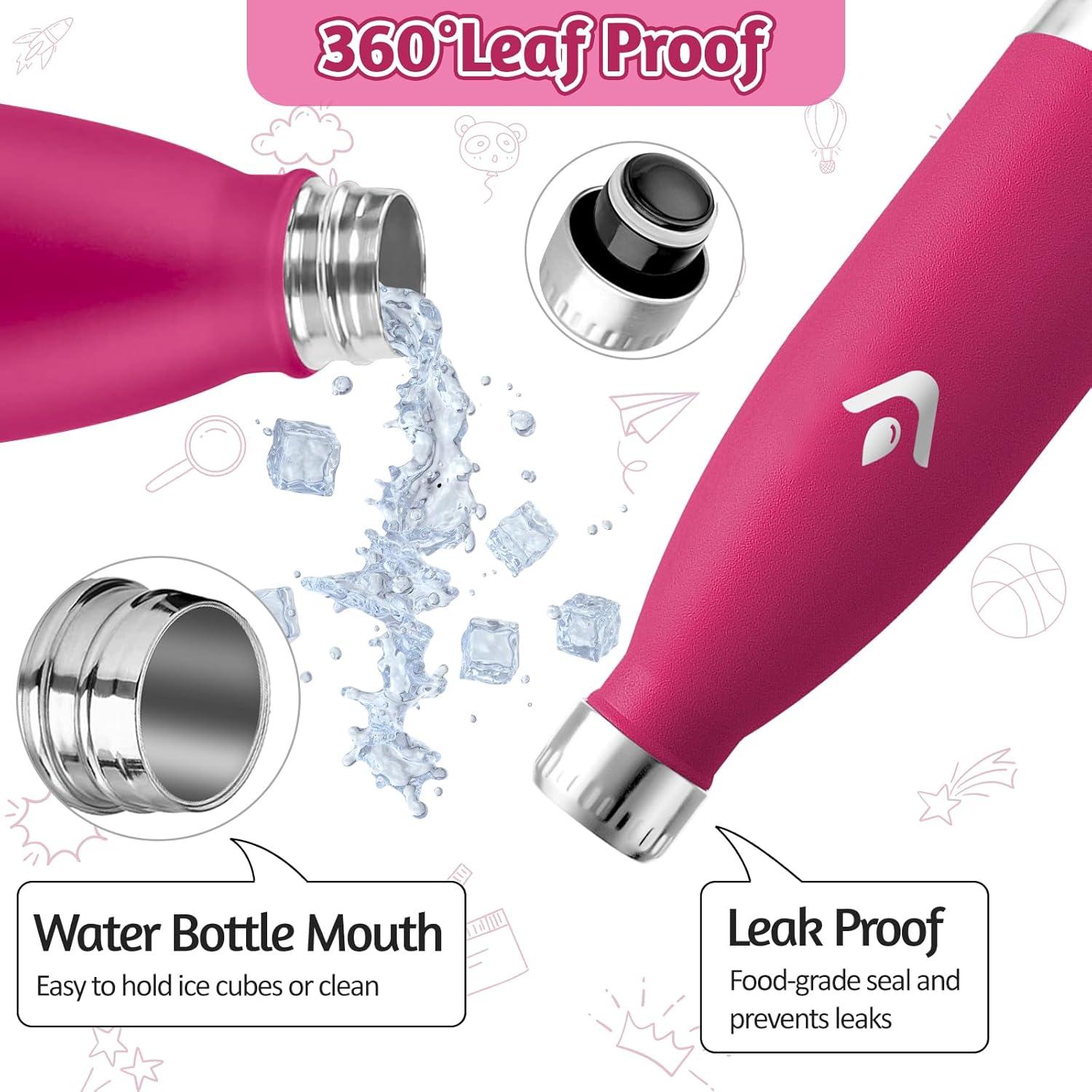 image:imageMotswedi Gourde Isotherme 500ml Gourde Inox Enfant 24h Froid ampamp 12h Chaud Thermos Isotherme sans BPA Rutilisable Bouteille deau pour Randonne Sport Fitness Gym Bleu CielRose Rouge