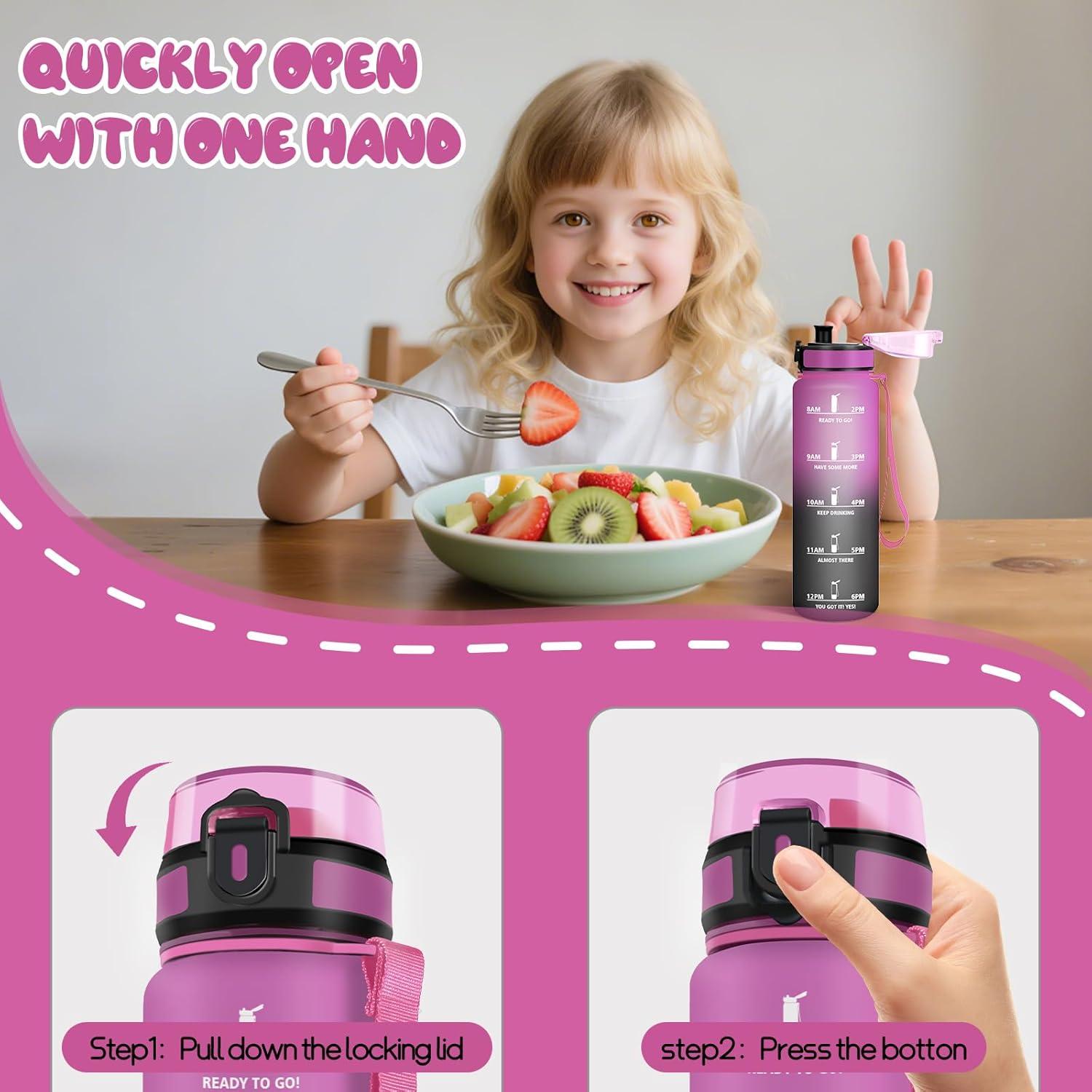 image:imageMotswedi Gourde Sport 500ml Anti Fuite Gourde Enfant Rutilisable Bouteille deau sans BPA Bouteille Reutilisable pour Adulte Randonne lcole Fitness Yoga Rose Rouge ampamp CyanViolet Rouge Noir