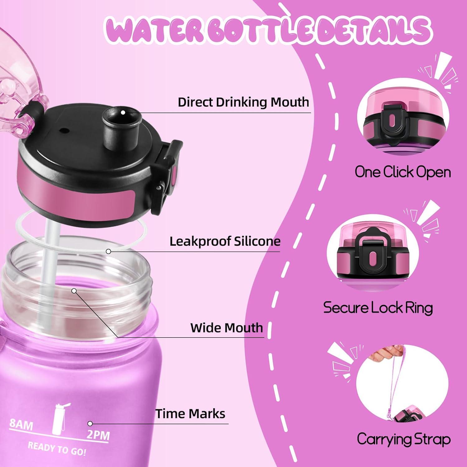 image:imageMotswedi Gourde Sport 500ml Anti Fuite Gourde Enfant Rutilisable Bouteille deau sans BPA Bouteille Reutilisable pour Adulte Randonne lcole Fitness Yoga Rose Rouge ampamp CyanRose Rouge Cyan