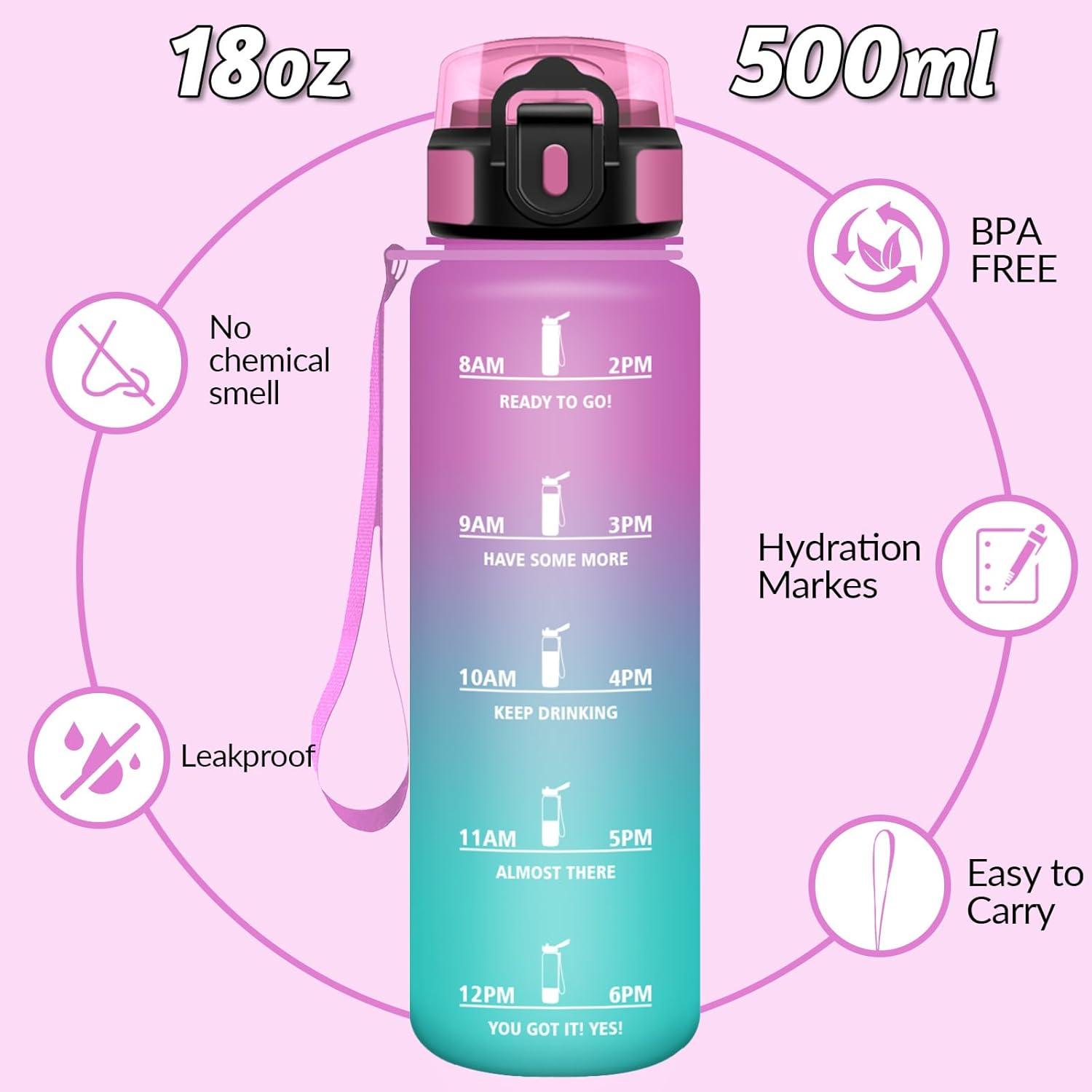image:imageMotswedi Gourde Sport 500ml Anti Fuite Gourde Enfant Rutilisable Bouteille deau sans BPA Bouteille Reutilisable pour Adulte Randonne lcole Fitness Yoga Rose Rouge ampamp CyanRose Rouge Cyan