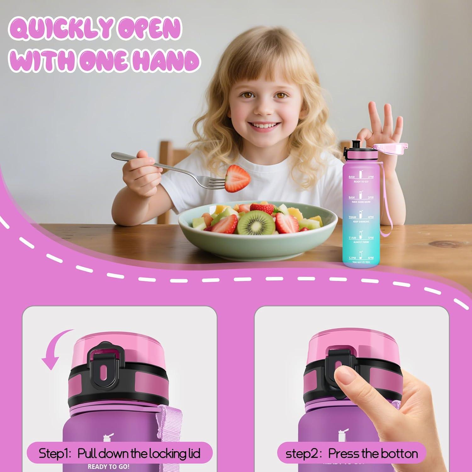 image:imageMotswedi Gourde Sport 500ml Anti Fuite Gourde Enfant Rutilisable Bouteille deau sans BPA Bouteille Reutilisable pour Adulte Randonne lcole Fitness Yoga Rose Rouge ampamp CyanRose Rouge Cyan