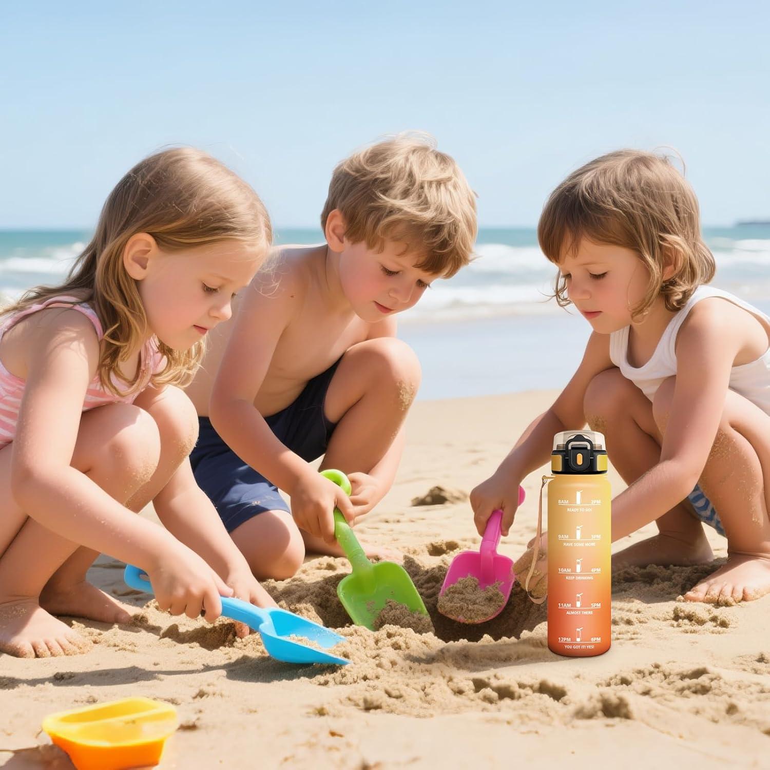 image:imageMotswedi Gourde Sport 500ml Anti Fuite Gourde Enfant Rutilisable Bouteille deau sans BPA Bouteille Reutilisable pour Adulte Randonne lcole Fitness Yoga Rose Rouge ampamp CyanJaune Orange
