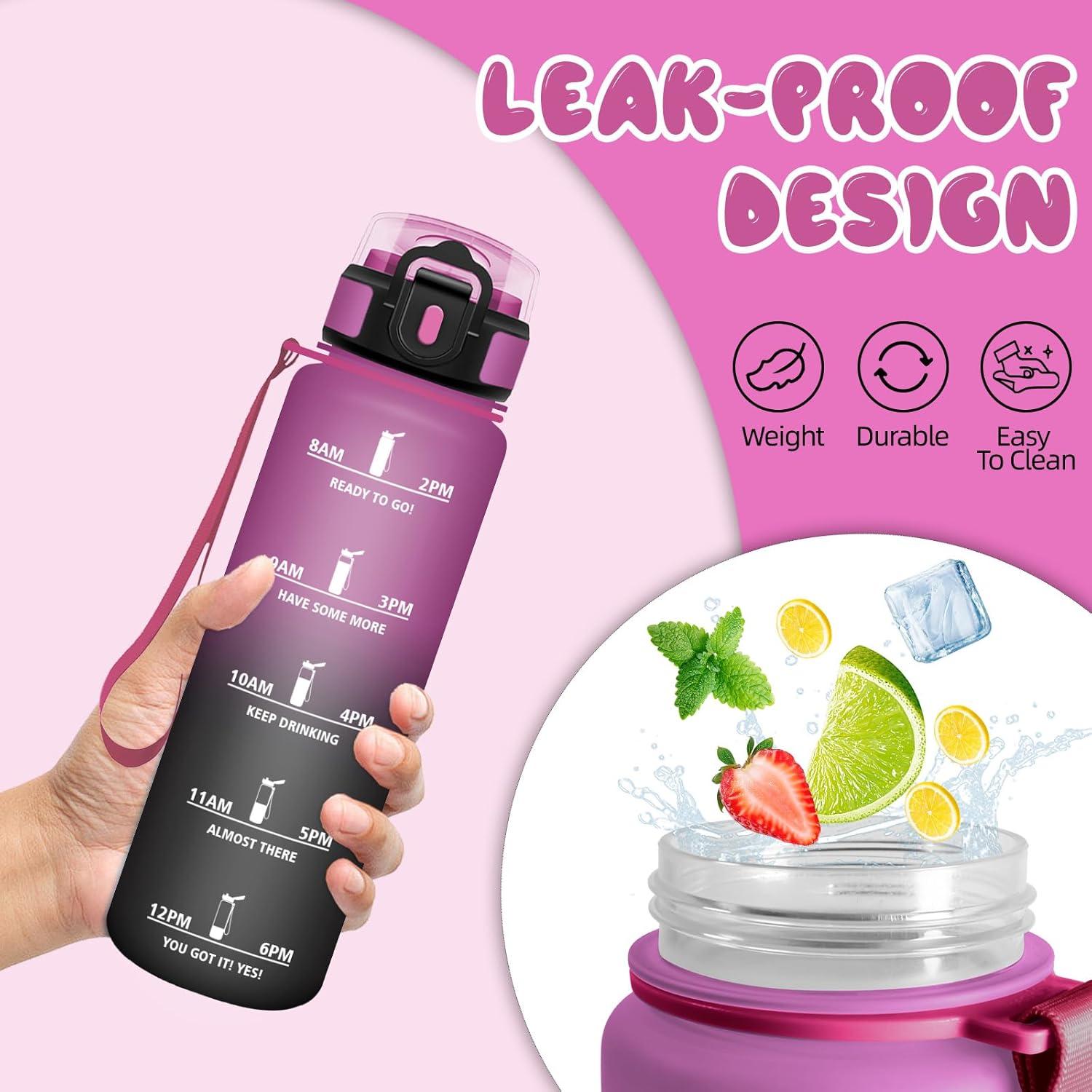 image:imageMotswedi Gourde Sport 500ml Anti Fuite Gourde Enfant Rutilisable Bouteille deau sans BPA Bouteille Reutilisable pour Adulte Randonne lcole Fitness Yoga Rose Rouge ampamp CyanViolet Rouge Noir