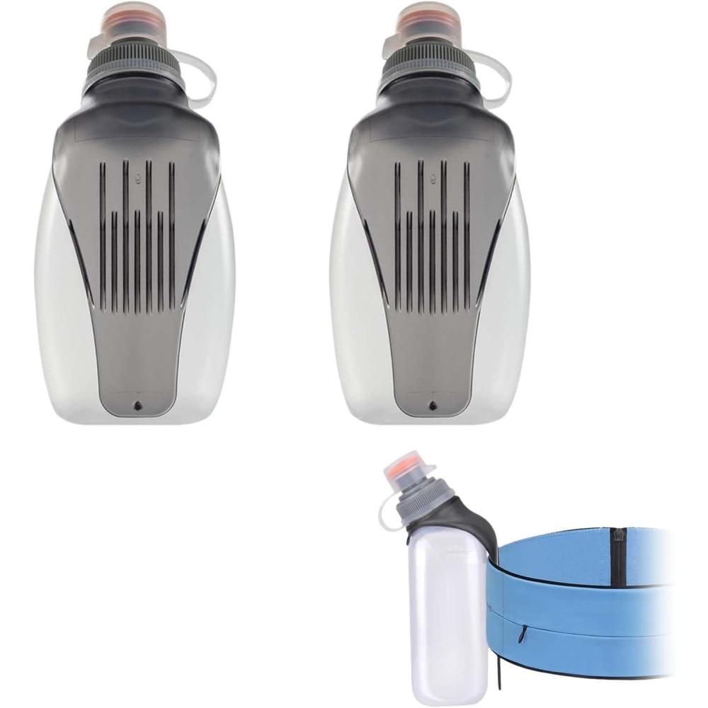 image:image2 pices Gourde de sport portable250 mlBouteille deau pour les sports de plein airpour le jogging la gourde pour boire antifuite avec clip arrire pour la course en plein air et autres