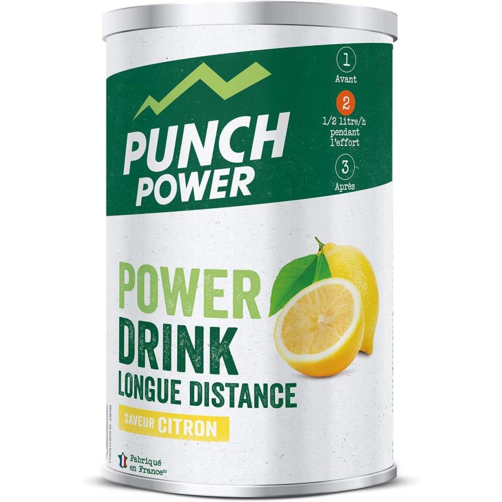 image:imagePUNCH POWER Boisson Longue Distance Citron Pot 500 g Energie Longue Dure Glucides BCAA Vitamines Electrolytes Antioxydant Marque Franaise