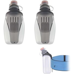 2 pièces Gourde de sport portable,250 ml,Bouteille d&rsquo;eau pour les sports de plein air,pour le jogging, la gourde pour boire, anti-fuite, avec clip arrière, pour la course en plein air et autres