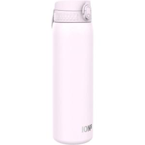 ION8 Gourde Inox Léger 1 Litre, Non Isolé, Anti-Fuite, Facile à Ouvrir, Verrouillage Sécurisé, Lavable au Lave-Vaisselle, Poignée de Transport, Acier Inoxydable, 1200ml, Bleu Marine Cendré(Lilas)