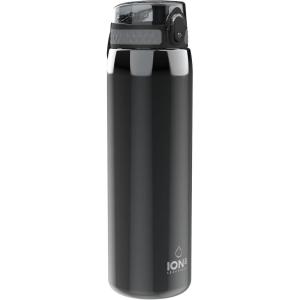 ION8 Gourde Inox Léger 1 Litre, Non Isolé, Anti-Fuite, Facile à Ouvrir, Verrouillage Sécurisé, Lavable au Lave-Vaisselle, Poignée de Transport, Acier Inoxydable, 1200ml, Bleu Marine Cendré(Gris)