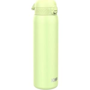 ION8 Gourde Inox Léger 1 Litre, Non Isolé, Anti-Fuite, Facile à Ouvrir, Verrouillage Sécurisé, Lavable au Lave-Vaisselle, Poignée de Transport, Acier Inoxydable, 1200ml, Bleu Marine Cendré(Vert Poire)