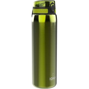 ION8 Gourde Inox Léger 1 Litre, Non Isolé, Anti-Fuite, Facile à Ouvrir, Verrouillage Sécurisé, Lavable au Lave-Vaisselle, Poignée de Transport, Acier Inoxydable, 1200ml, Bleu Marine Cendré(Vert)