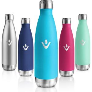 Motswedi Gourde Isotherme, 500ml, Gourde Inox Enfant, 24h Froid & 12h Chaud, Thermos Isotherme, sans BPA, Réutilisable, Bouteille d&rsquo;eau, pour Randonnée, Sport, Fitness, Gym, Bleu Ciel(Bleu Ciel)