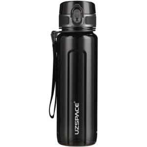 UZSPACE Gourde Sport 500ml/750ml/950ml – Gourde Sans BPA Étanche – Pour Vélo, Fitness, Extérieur(Noir)