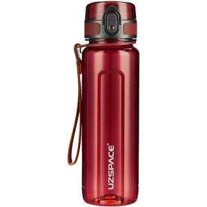 UZSPACE Gourde Sport 500ml/750ml/950ml – Gourde Sans BPA Étanche – Pour Vélo, Fitness, Extérieur(Rouge)