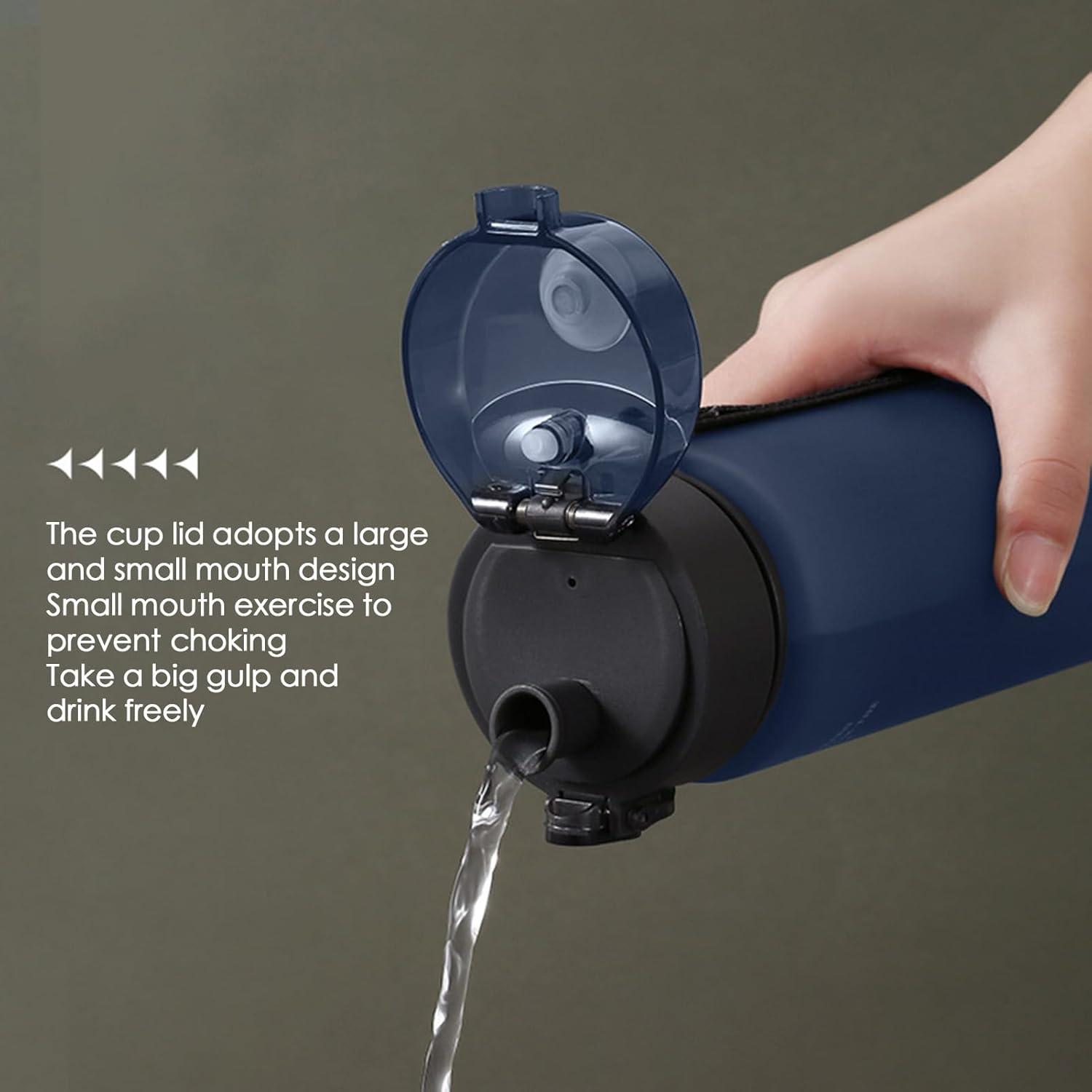 image:imageBouteille deau de sport pour bouteille deau sportive Leafproof 800 ml grande capacit bouteille pourConteneurs de boissons pour sports et en plein air femmes hommesBleu