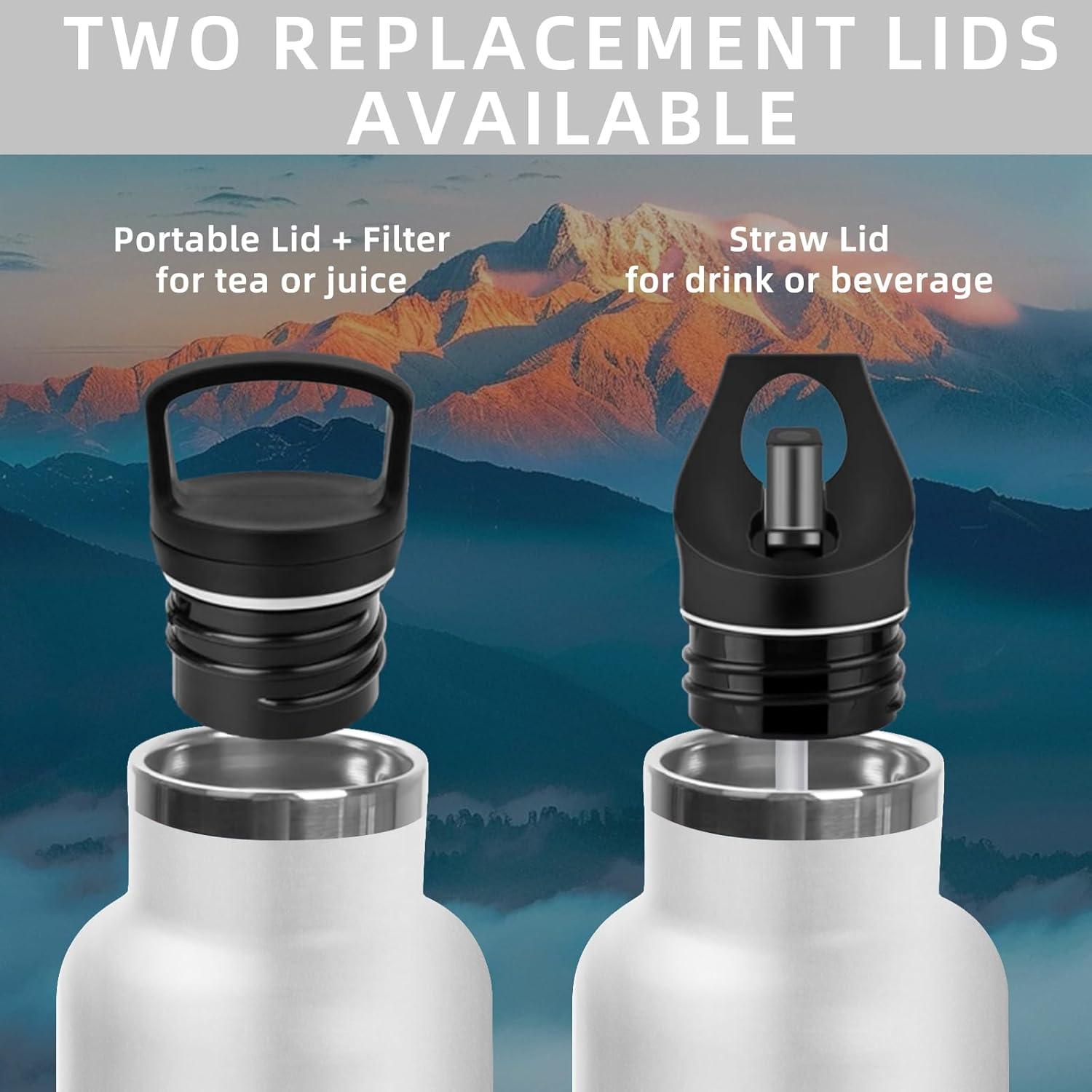 image:imageBouteille deau isotherme en acier inoxydable sans BPA pour le sport le camping et la randonne 1 lInoxydable