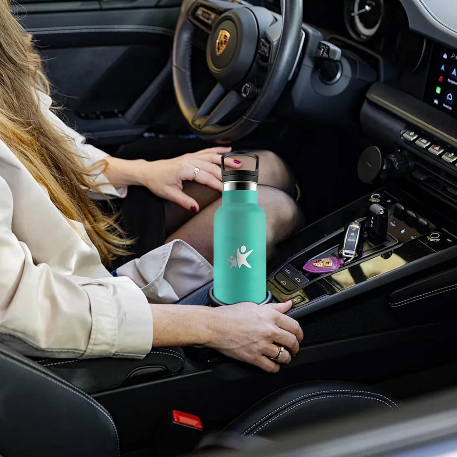 image:imageBouteille deau isotherme en acier inoxydable sans BPA pour le sport le camping et la randonne 1 lVert