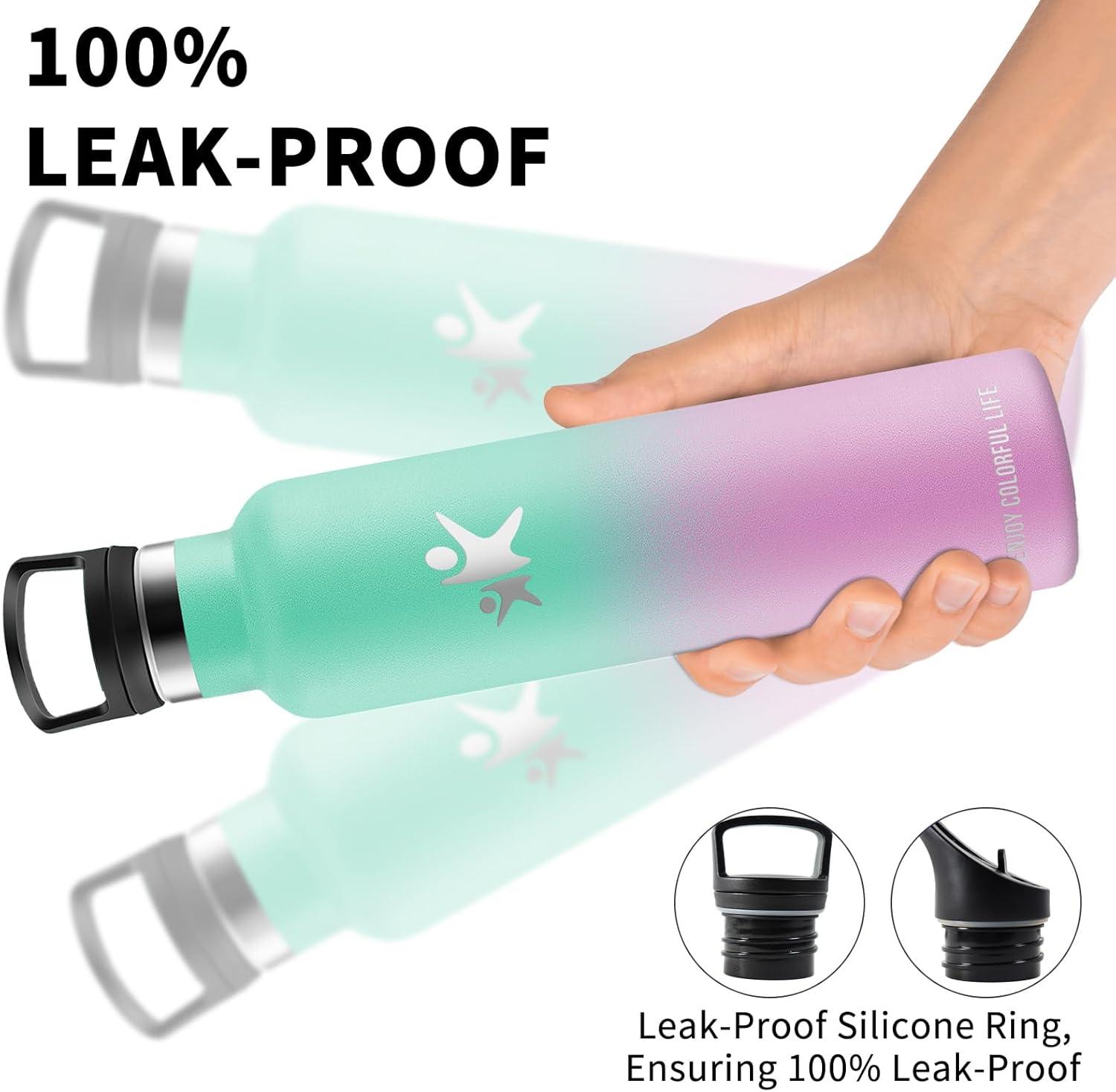 image:imageBouteille deau isotherme en acier inoxydable sans BPA pour le sport le camping et la randonne 1 lVertrose