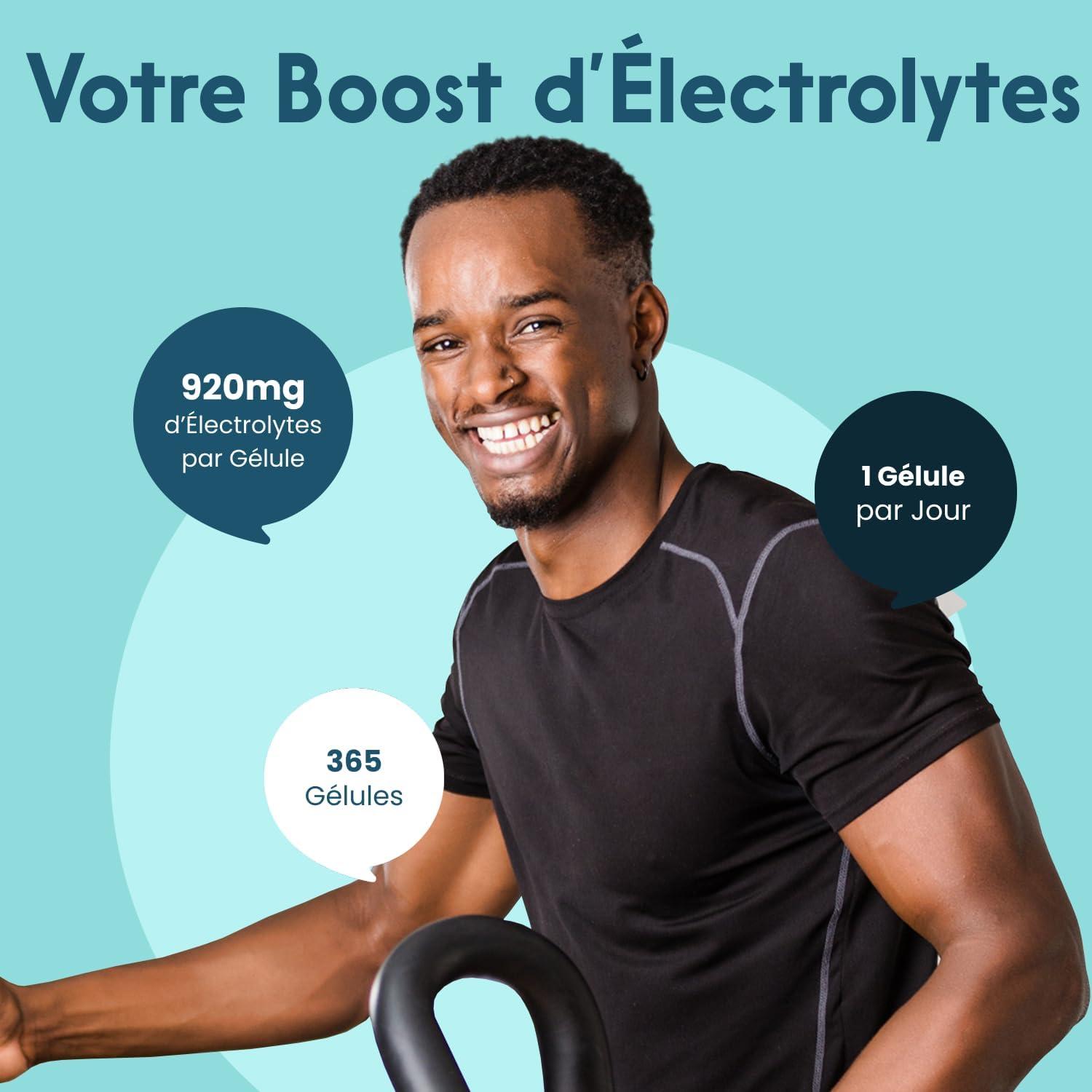 image:imageElectrolytes Hydratation Complexe 365 Glules Haute Biodisponibilit avec Chlorure Potassium Calcium Magnesium Sodium Vegan et Produit en Allemagne Electrolyte Supplement