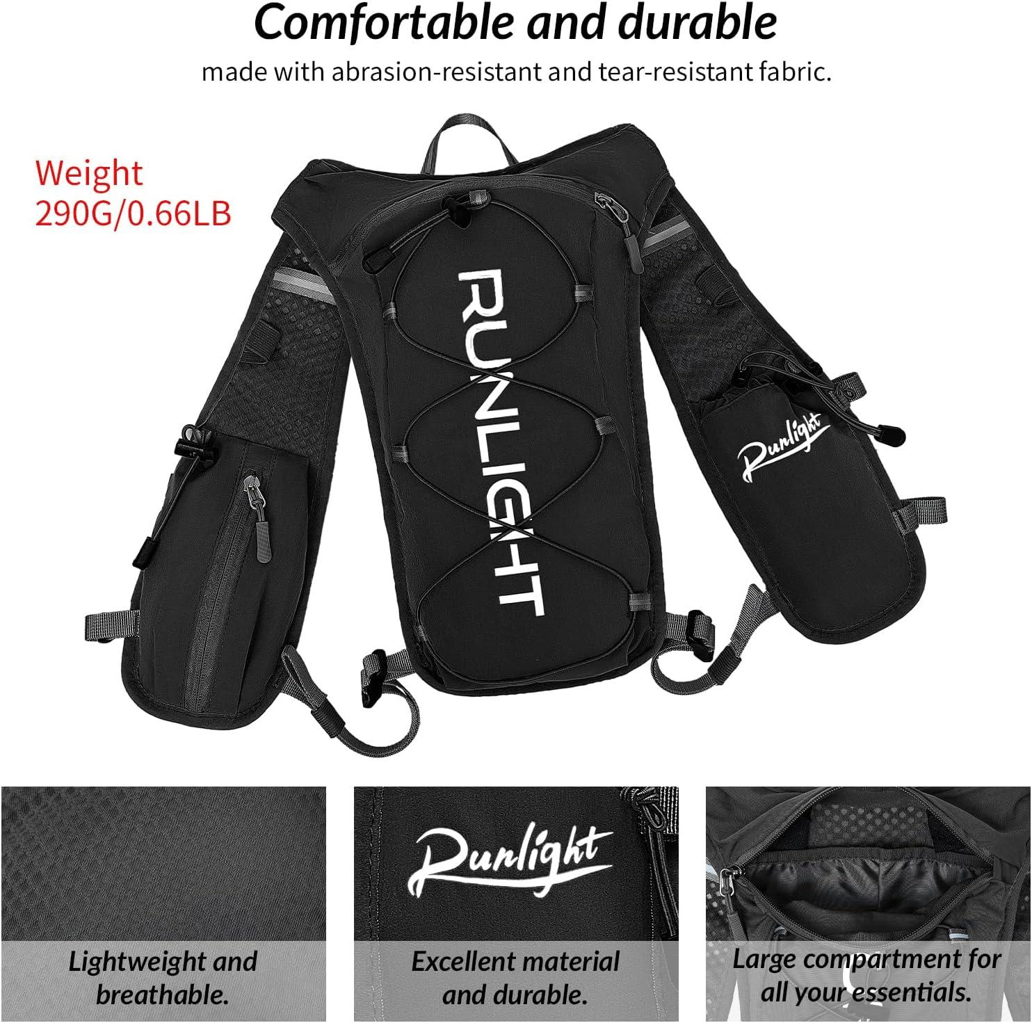 image:imageGilet de course sac dos eau lger avec bouteille souple de 500 ml sac dos de course pour hommes et femmes sac dos dhydratation pour la randonne le cyclisme pour hommes et femmes