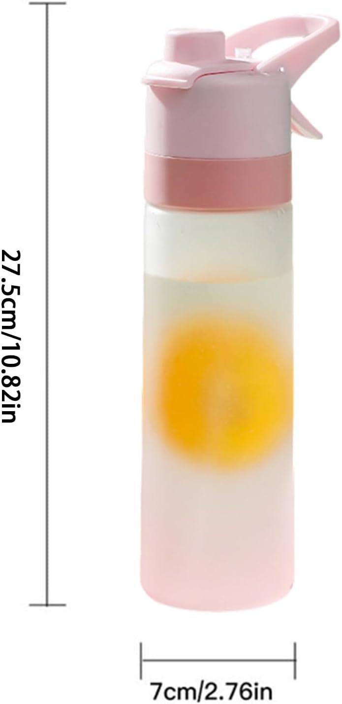 image:imageGnrique Bouteille Deau Brumisante Bouteille Pulvrisateur Rutilisable Avec Paille Antifuite Tasse Givre Dgrade Pour Enfant Adulte Garon Fille Lcole Camping Gym Sport YogaPink
