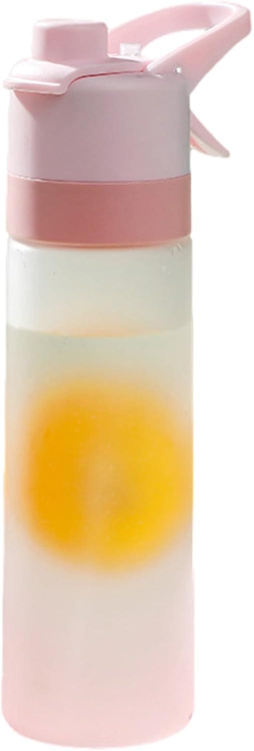image:imageGnrique Bouteille Deau Brumisante Bouteille Pulvrisateur Rutilisable Avec Paille Antifuite Tasse Givre Dgrade Pour Enfant Adulte Garon Fille Lcole Camping Gym Sport YogaPink