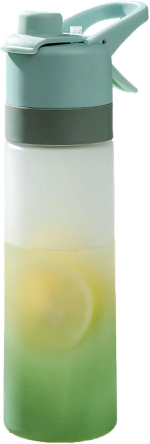 image:imageGnrique Bouteille Deau Brumisante Bouteille Pulvrisateur Rutilisable Avec Paille Antifuite Tasse Givre Dgrade Pour Enfant Adulte Garon Fille Lcole Camping Gym Sport YogaGreen