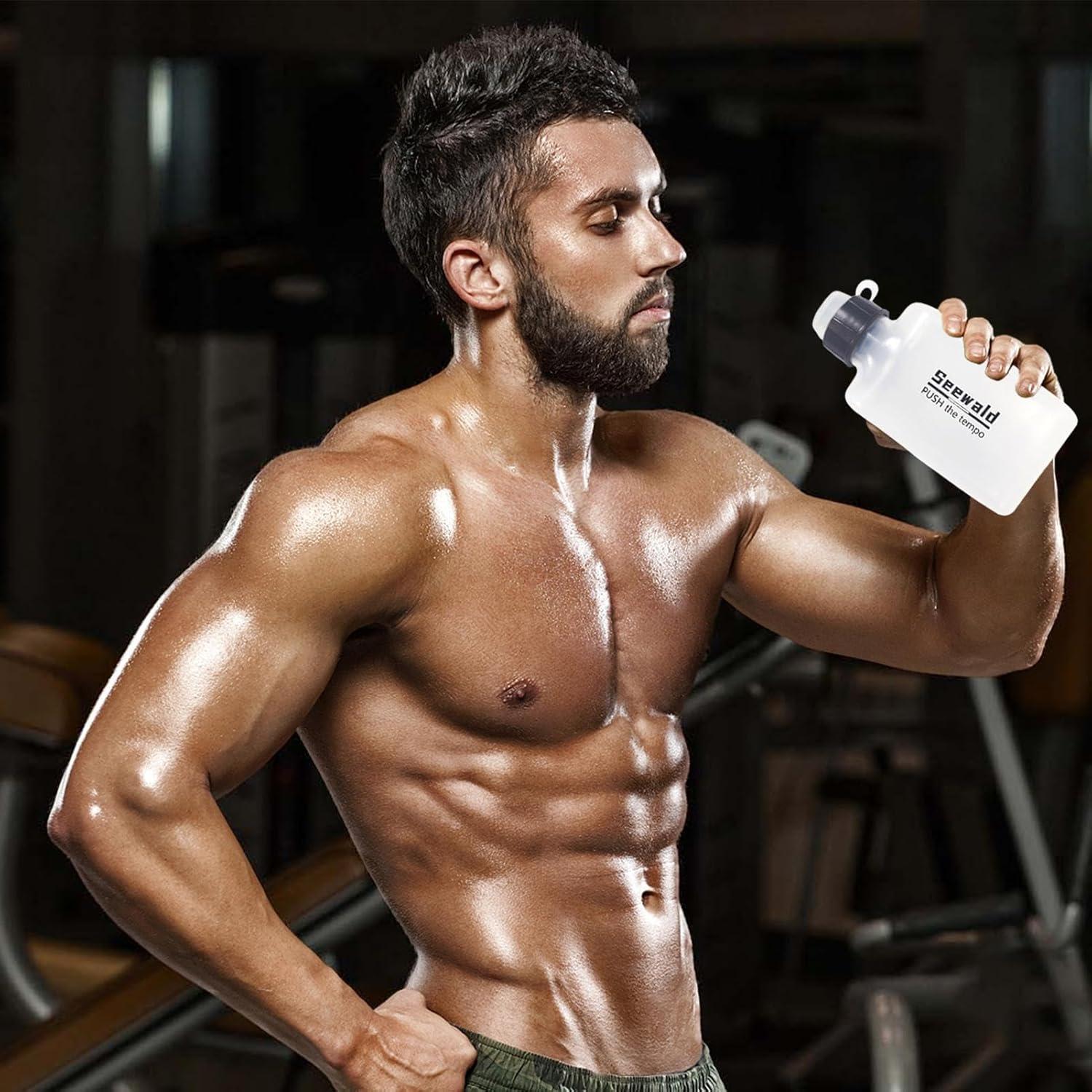 image:imageGourde Plate De 200 ML Bouteille Souple Compacte pour Lhydratation quipement De Boisson Portable Transparent pour La Course Pied La Gym Le Vlo La Pche Et Les Activits Sportives De Plein