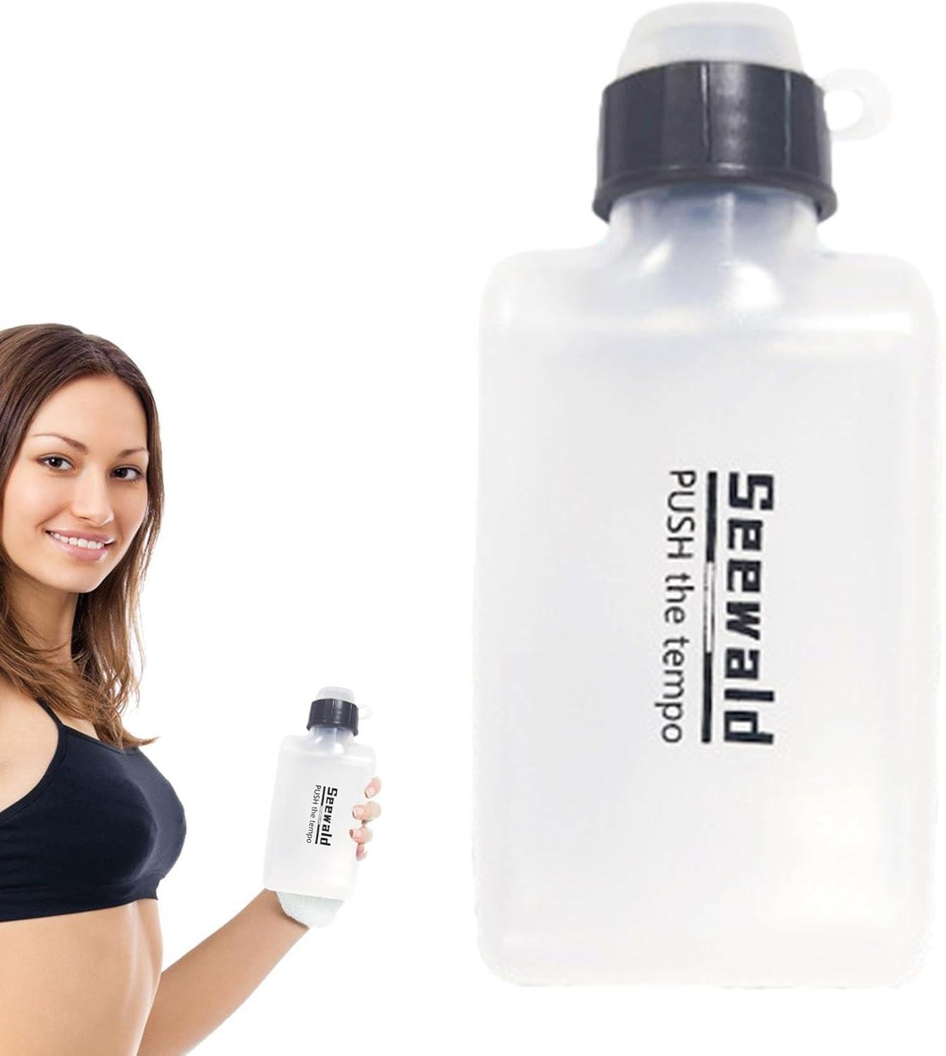 image:imageGourde Plate De 200 ML Bouteille Souple Compacte pour Lhydratation quipement De Boisson Portable Transparent pour La Course Pied La Gym Le Vlo La Pche Et Les Activits Sportives De Plein