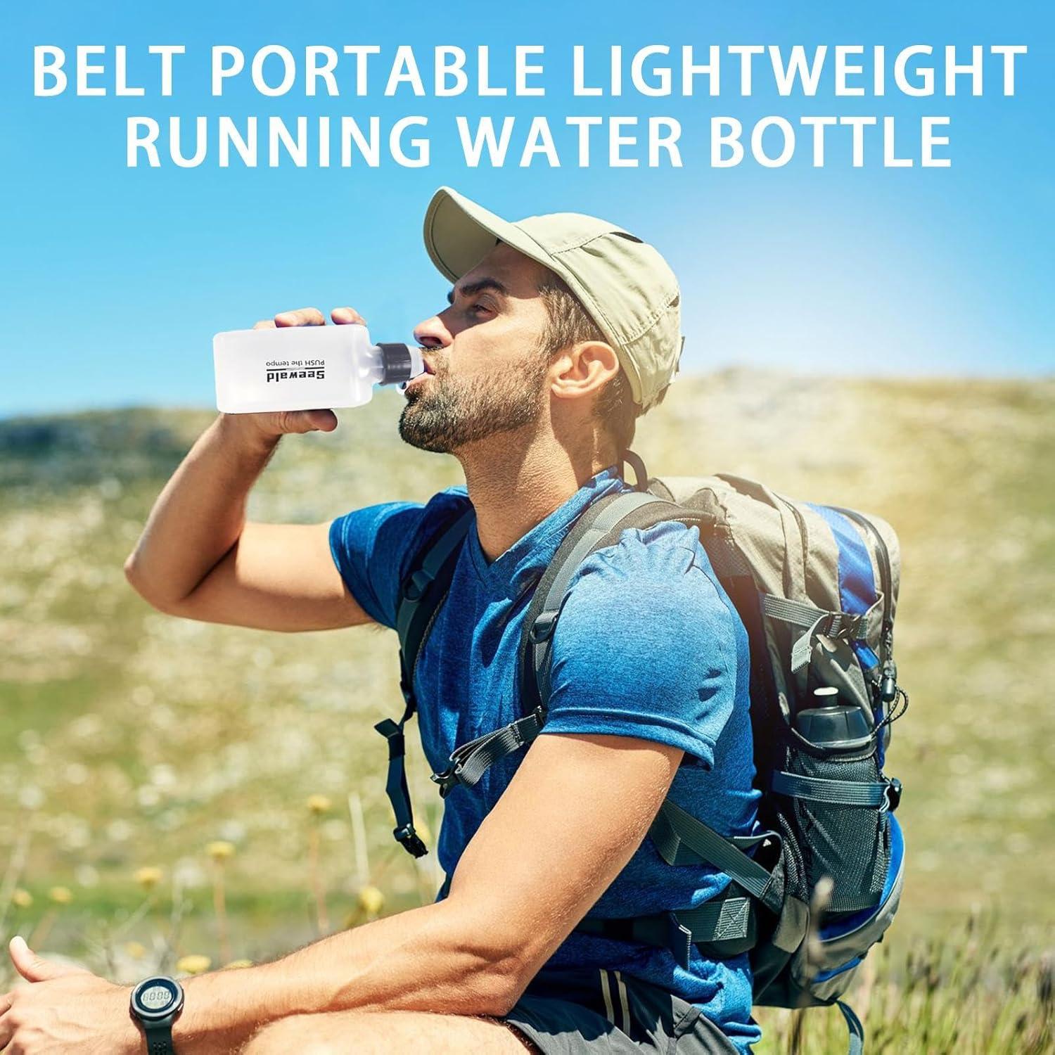 image:imageGourde Plate De 200 ML Bouteille Souple Compacte pour Lhydratation quipement De Boisson Portable Transparent pour La Course Pied La Gym Le Vlo La Pche Et Les Activits Sportives De Plein