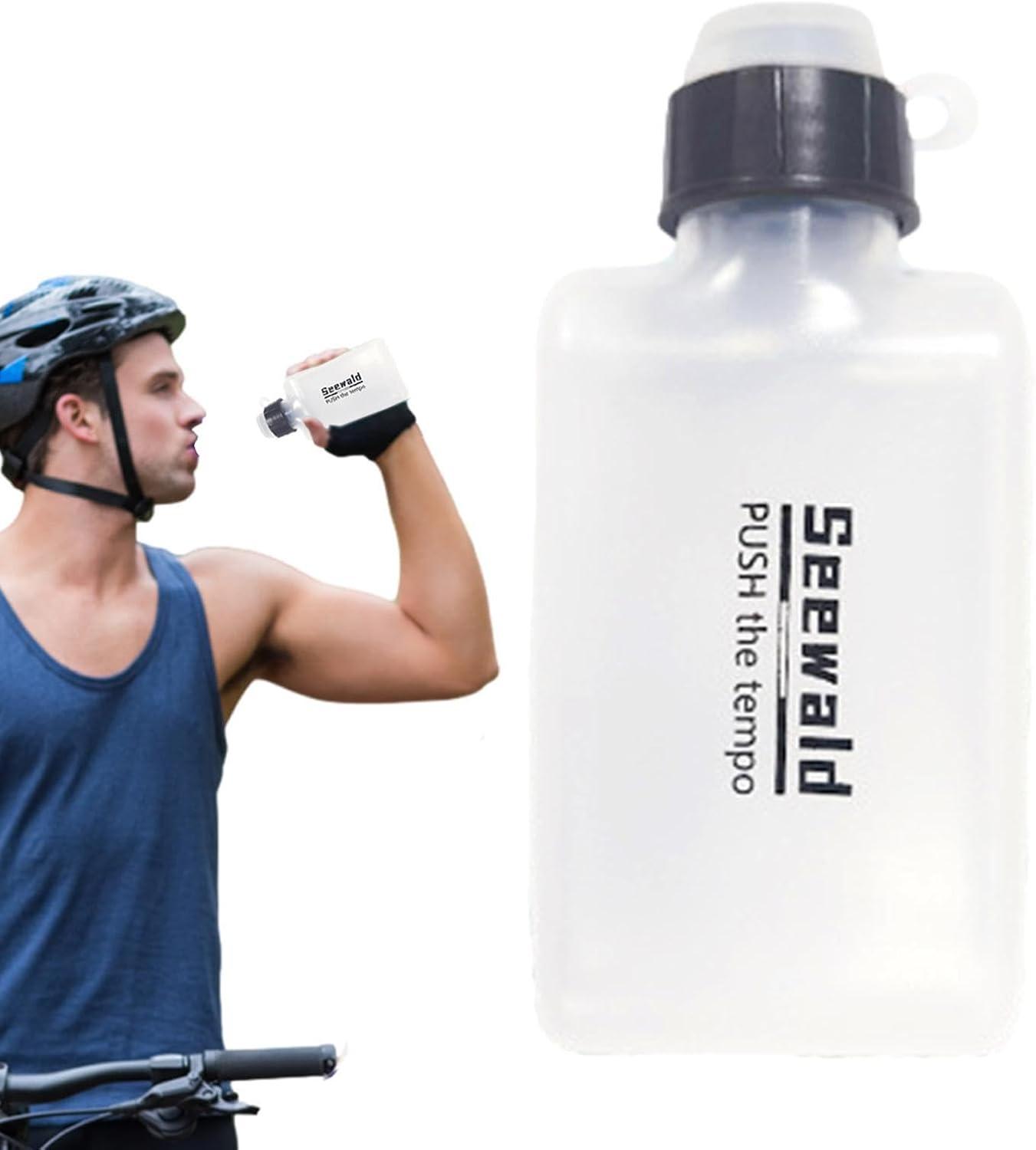 image:imageGourde Plate De 200 ML Bouteille Souple Compacte pour Lhydratation quipement De Boisson Portable Transparent pour La Course Pied La Gym Le Vlo La Pche Et Les Activits Sportives De Plein