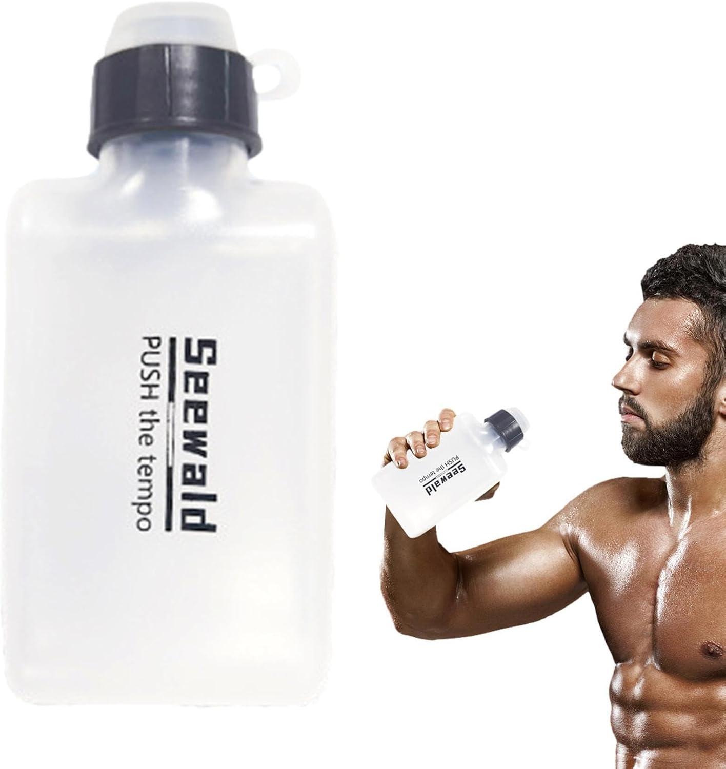 image:imageGourde Plate De 200 ML Bouteille Souple Compacte pour Lhydratation quipement De Boisson Portable Transparent pour La Course Pied La Gym Le Vlo La Pche Et Les Activits Sportives De Plein
