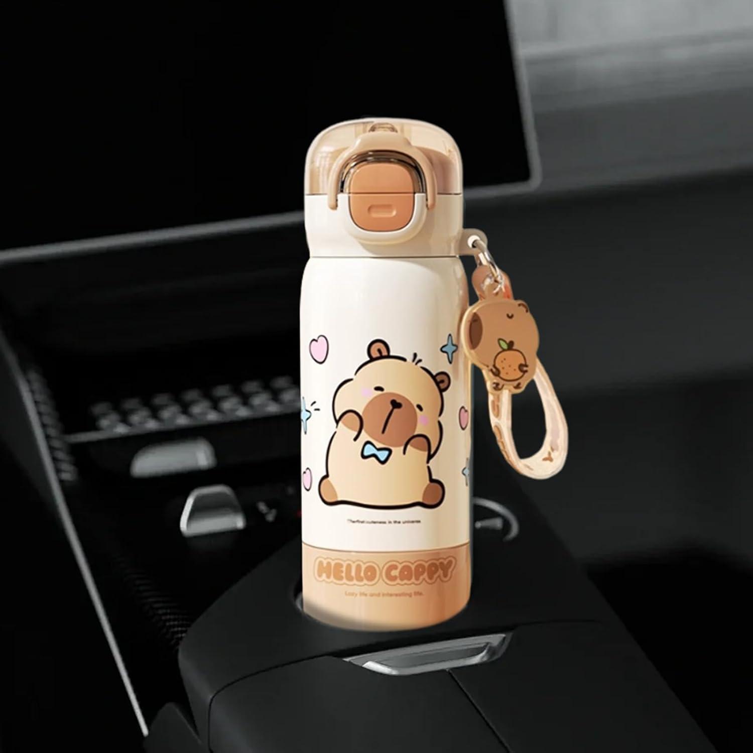 image:imageGourde Sportive MignonneMug Portable Avec Couvercle Paille Et AntirouilleBouteille DEau De Boisson pour Usage Scolaire Bureaux Voyage Extrieur Maison Famille Adultes tudiantsBlanc