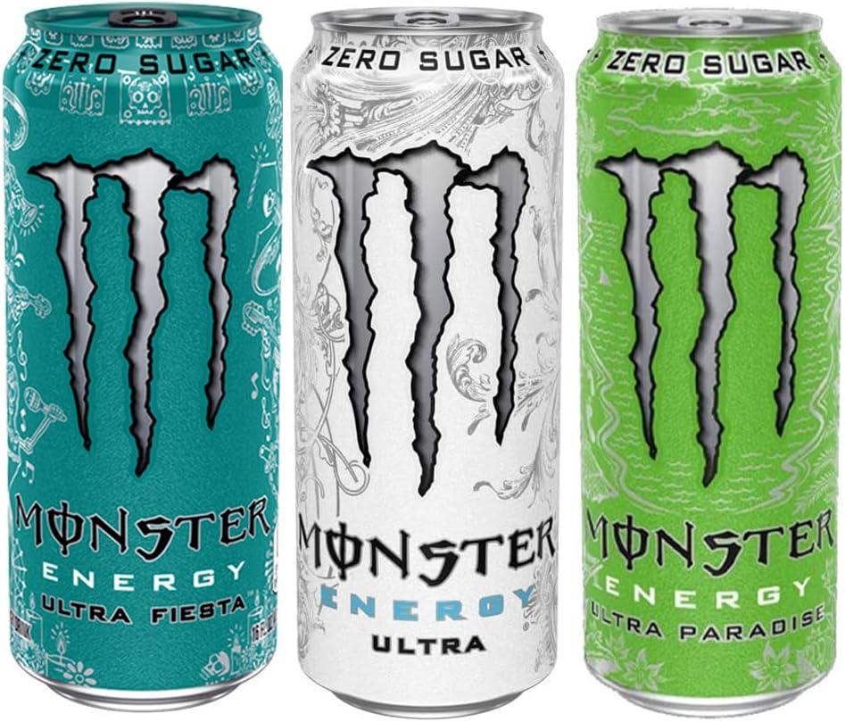 image:imageMonster Energy Ultra Zero Sugar Mixed Case 500 ml x 12 avec pack dautocollants gratuits Ultra Zero Ultra Violet Ultra Paradise