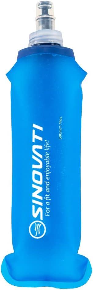 image:imageSINOVATI Gourde pliable en TPU sans BPA pour sac dos dhydratation vlo randonne jogging trekking camping et escaladeBleu