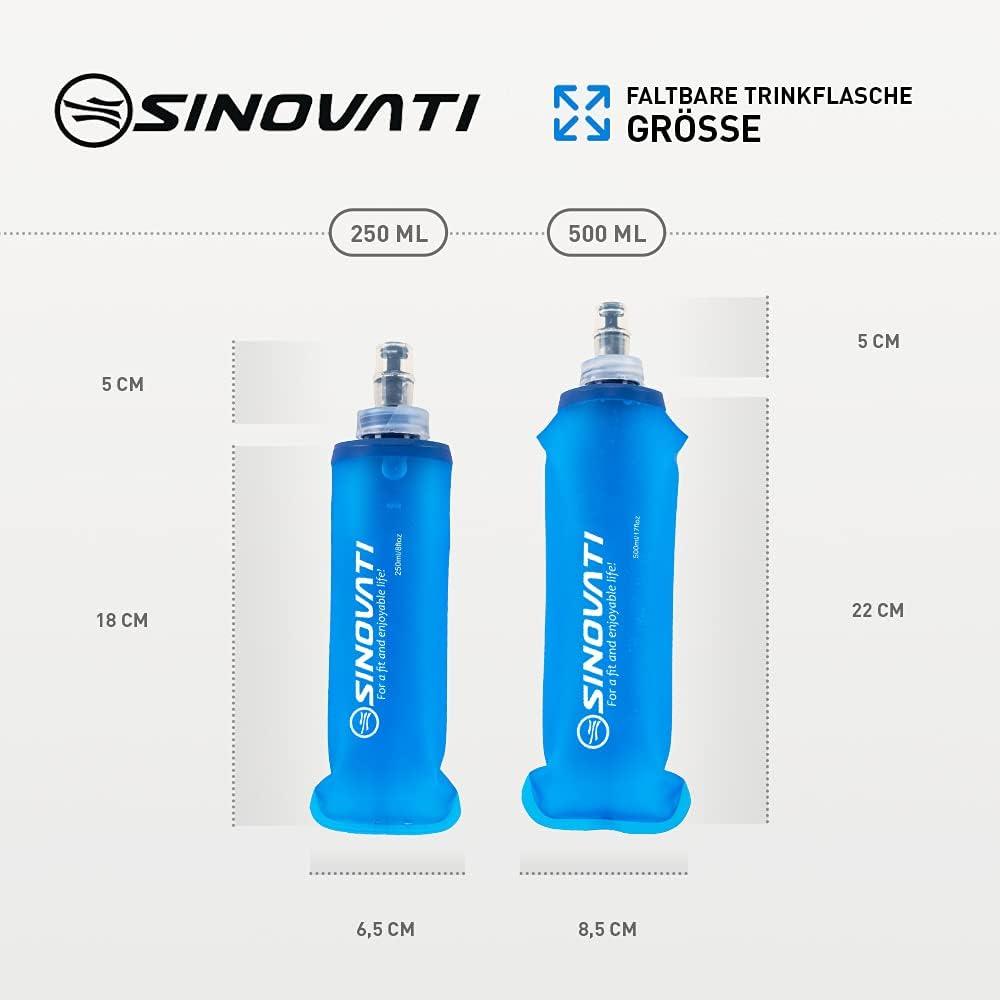 image:imageSINOVATI Gourde pliable en TPU sans BPA pour sac dos dhydratation vlo randonne jogging trekking camping et escaladeBleu